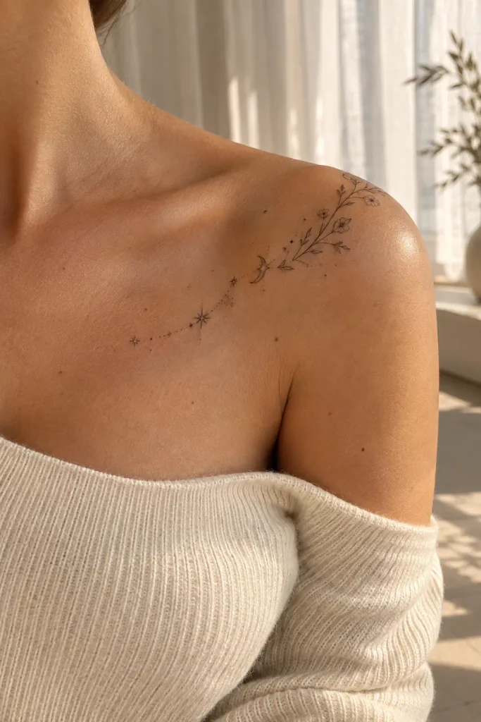 Shoulder & Collarbone woman Tattoos