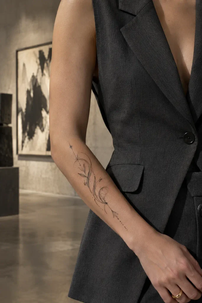 Unique Small Abstract Woman Tattoos