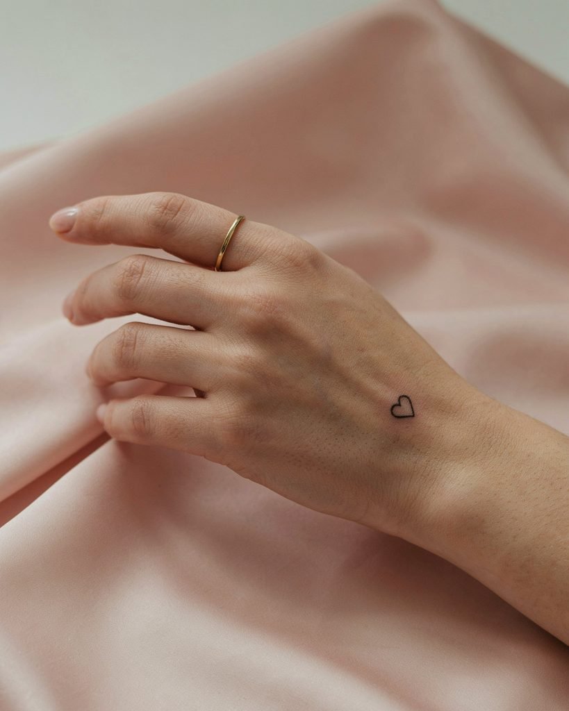 Small heart tattoo